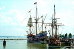 Replica vessels of the time at Jamestown, Virginia. - click to view the full sized version