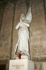 The statue to Joan of Arc in the cathedral of Notre Dame, Paris - click to view the full sized version
